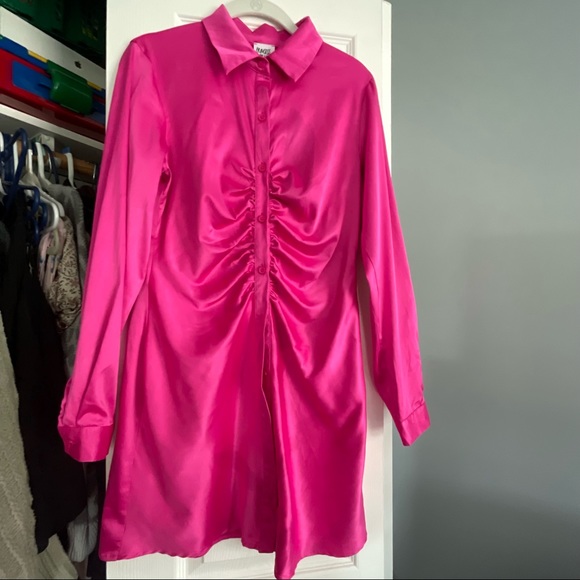 Princess Polly Dresses & Skirts - Princess polly satin shirt mini dress